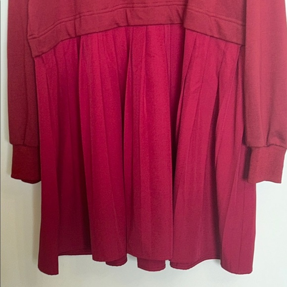 35.  NWT Ugerlov Burgundy Ruffled Tiered Dress size L - Picture 7 of 8